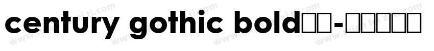 century gothic bold字体字体转换